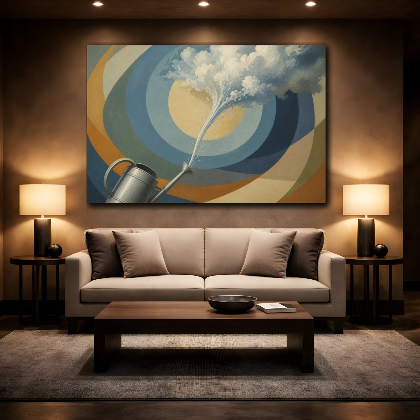 Mockup 2. Cloud From Watering Can shown as canvas print