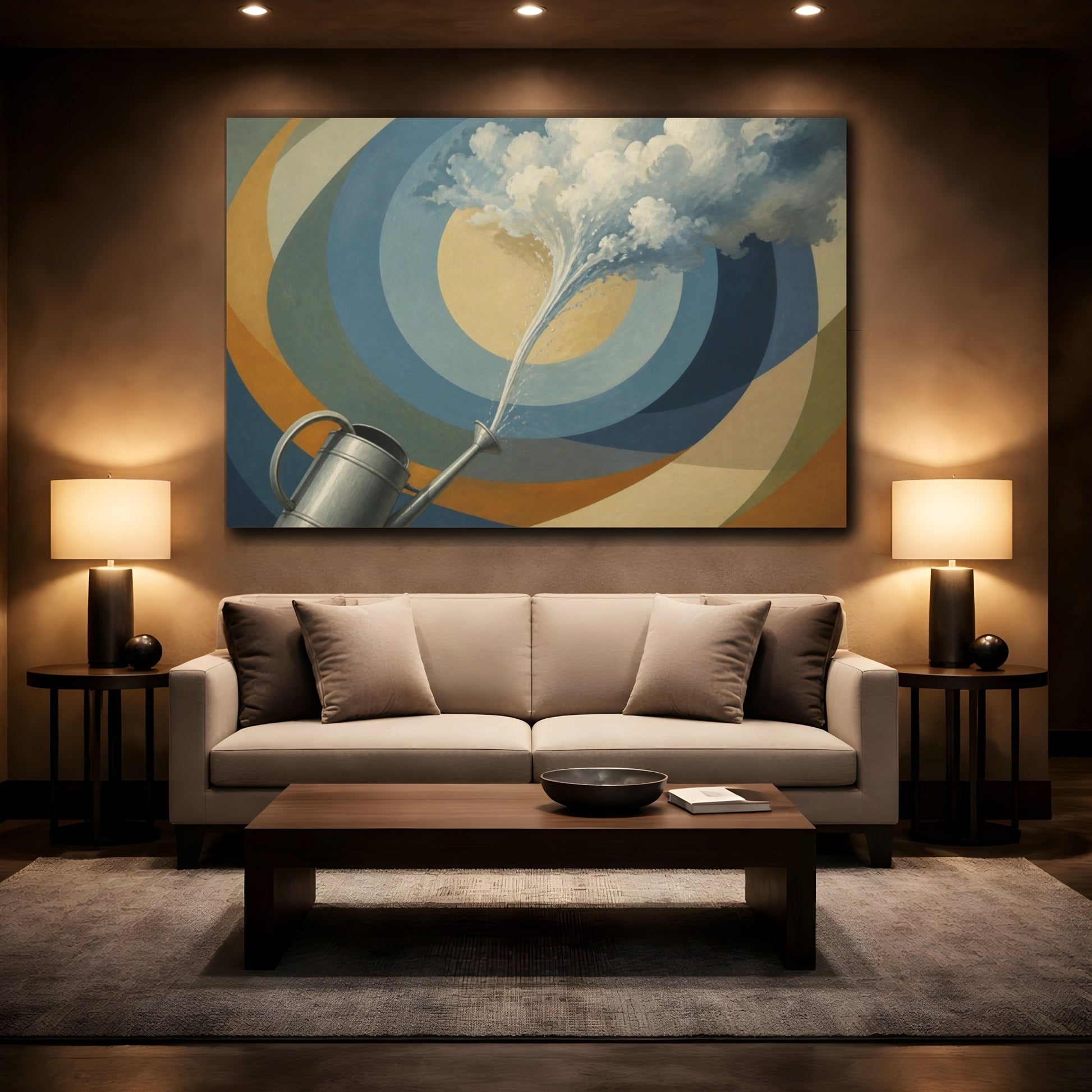 Mockup 2. Cloud From Watering Can shown as canvas print