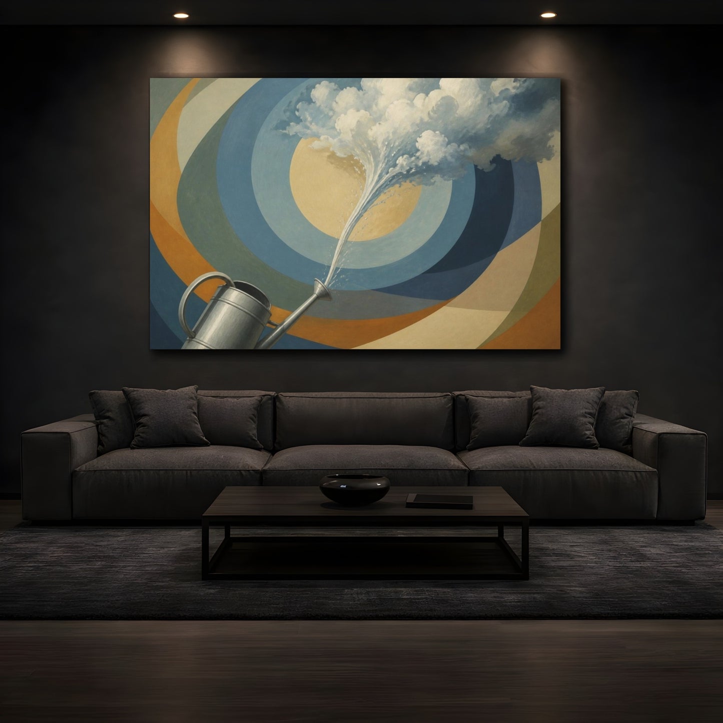 Mockup 3. Cloud From Watering Can shown as canvas print