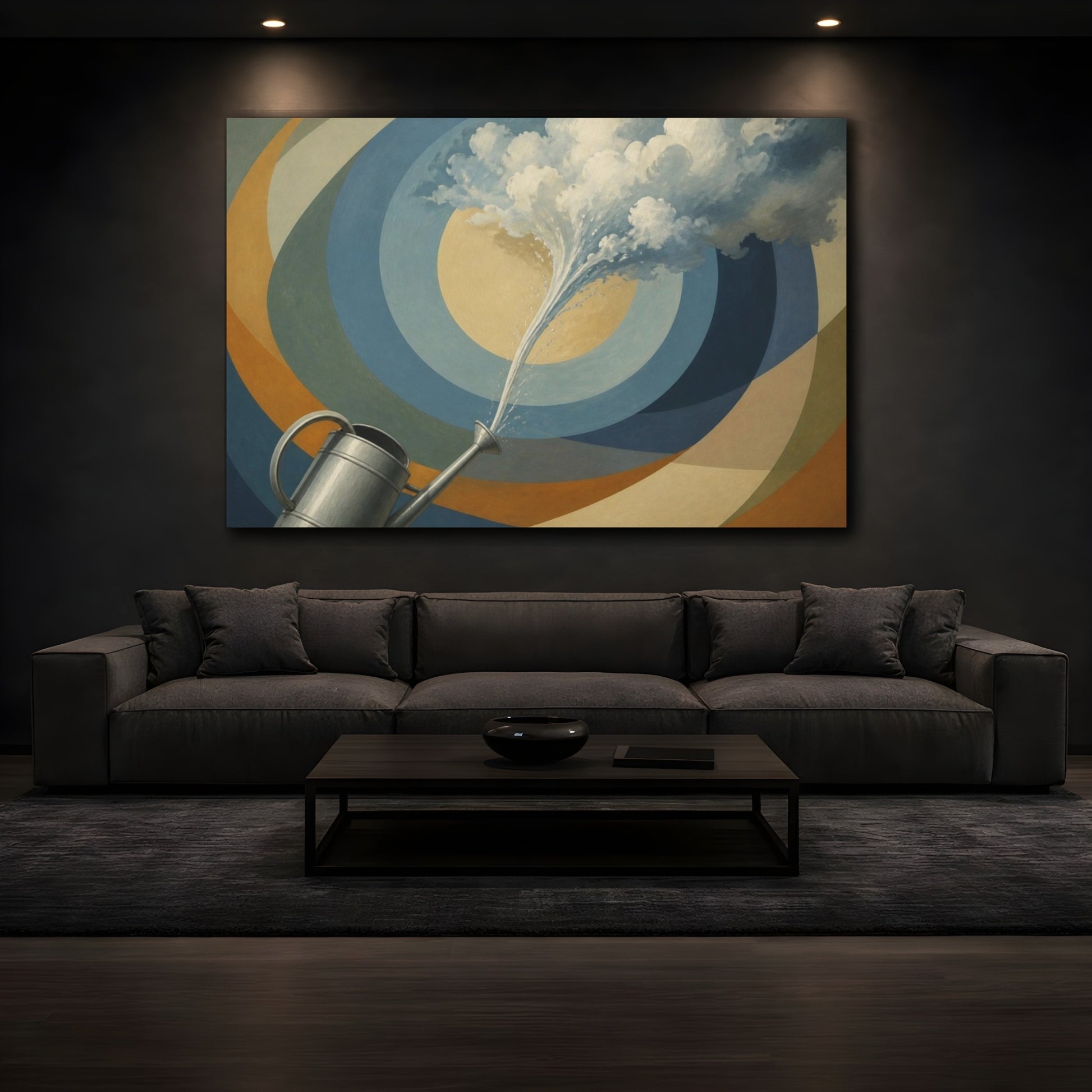 Mockup 3. Cloud From Watering Can shown as canvas print