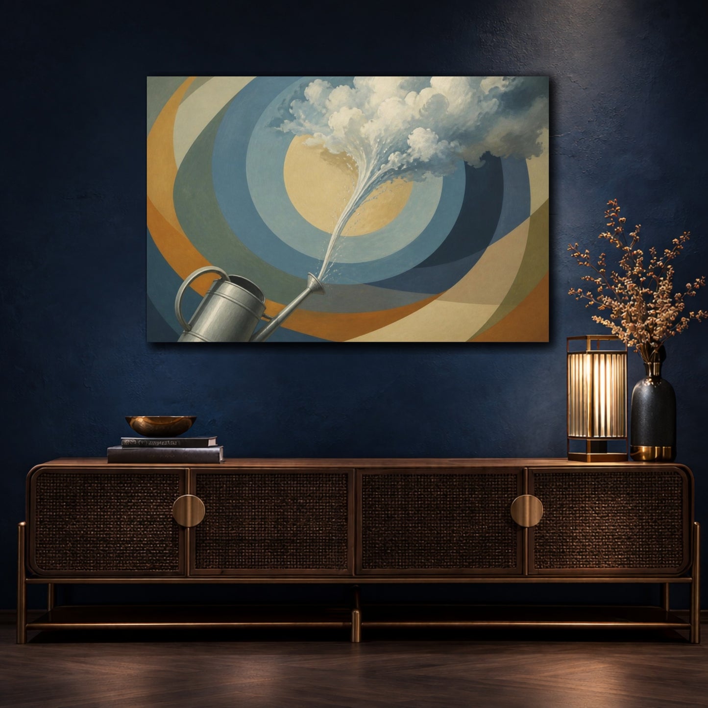 Mockup 4. Cloud From Watering Can shown as canvas print