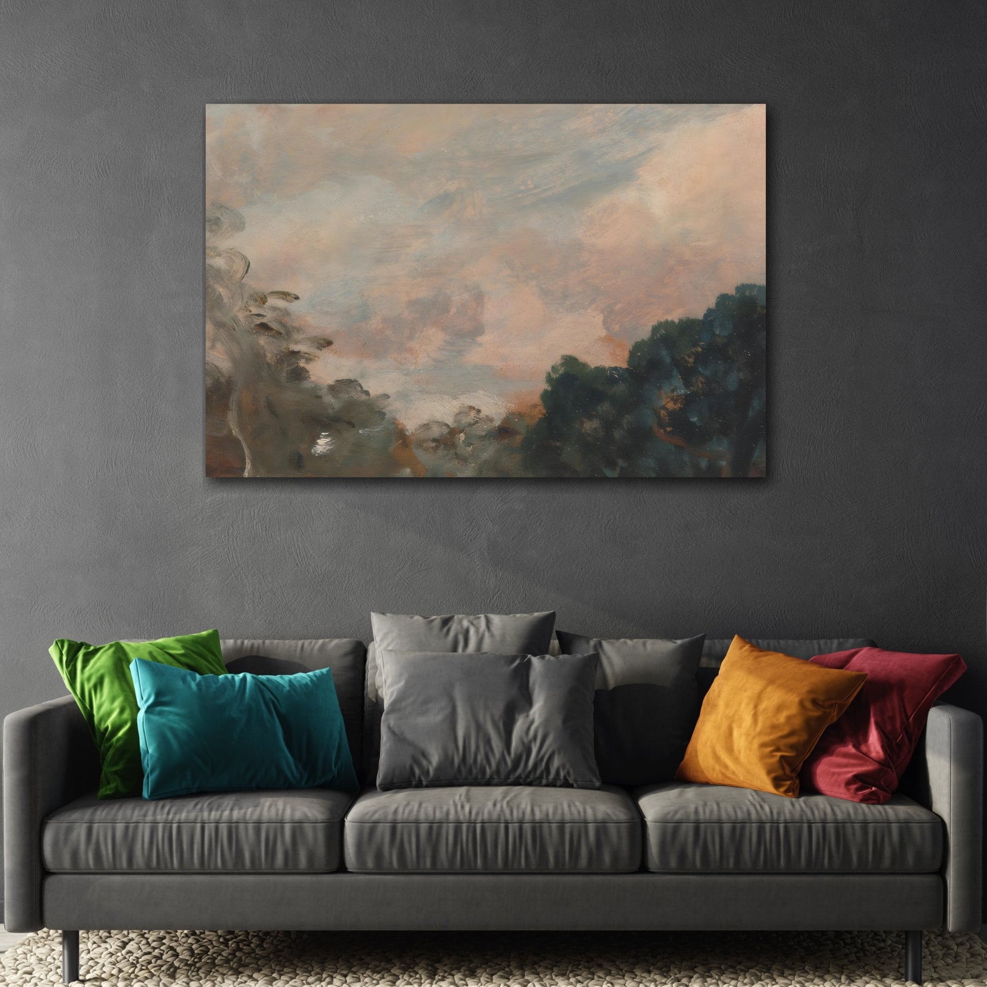 Cloud Moody Nature Sky Trees Canvas Print - Wall Art Landscape by John Constable