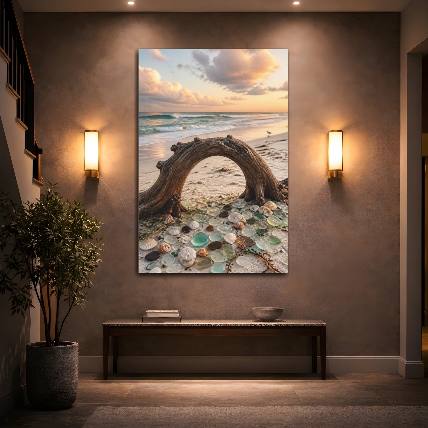 Mockup 2. Coastal Driftwood Arch shown as canvas print