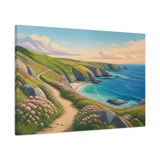 Main Mockup. Coastal Headland Path shown as canvas print