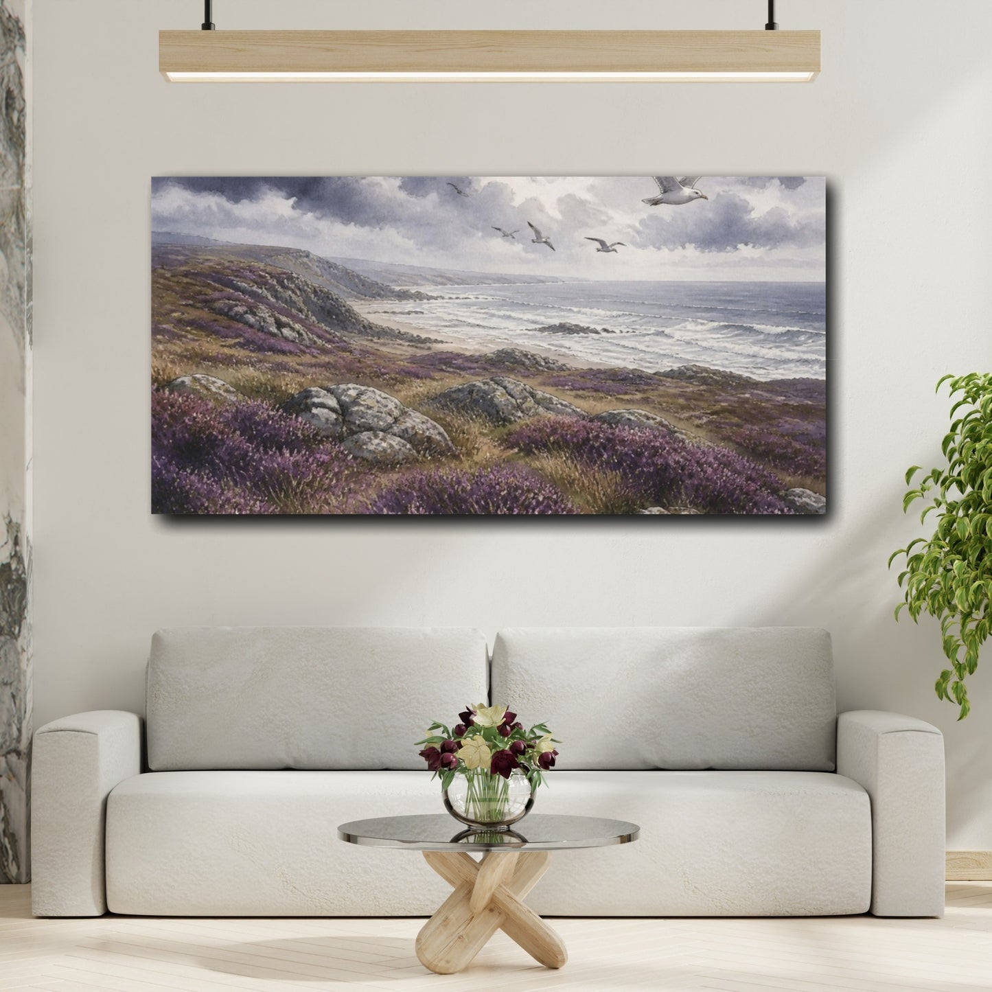 Mockup 2. Coastal Nature Heather shown as canvas print
