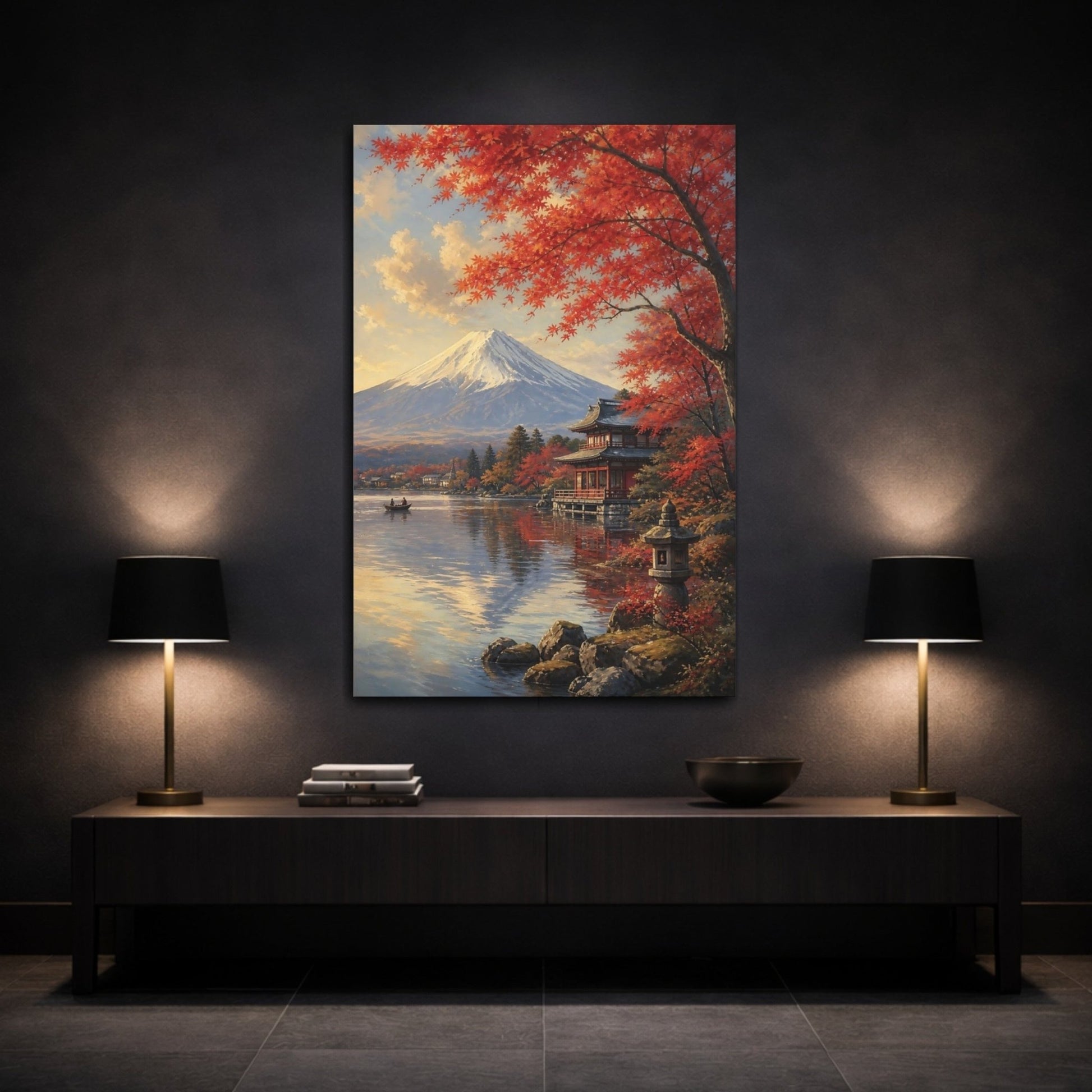 Coastal Oil Painting With Salt - Air Patina Canvas Wall Art Print – Living Room Decor, Above Console Table - YesArtYes
