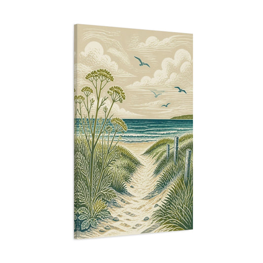 Main Mockup. Coastal Path To Sea shown as canvas print