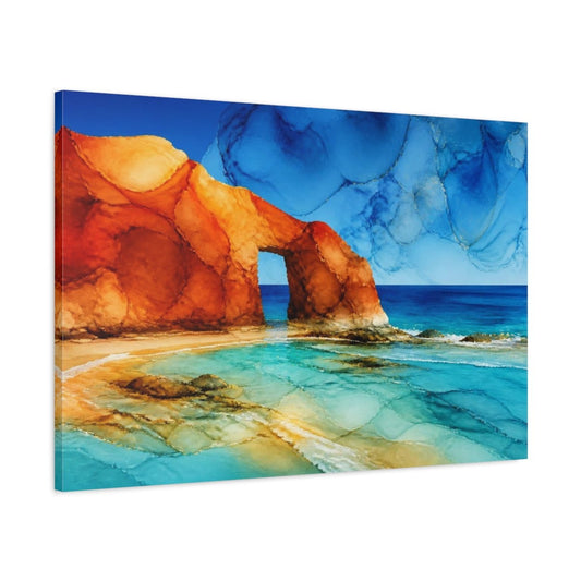 Coastal Rock Arch Canvas Print Wall Art – Living Room Decor, Above Fireplace - YesArtYes