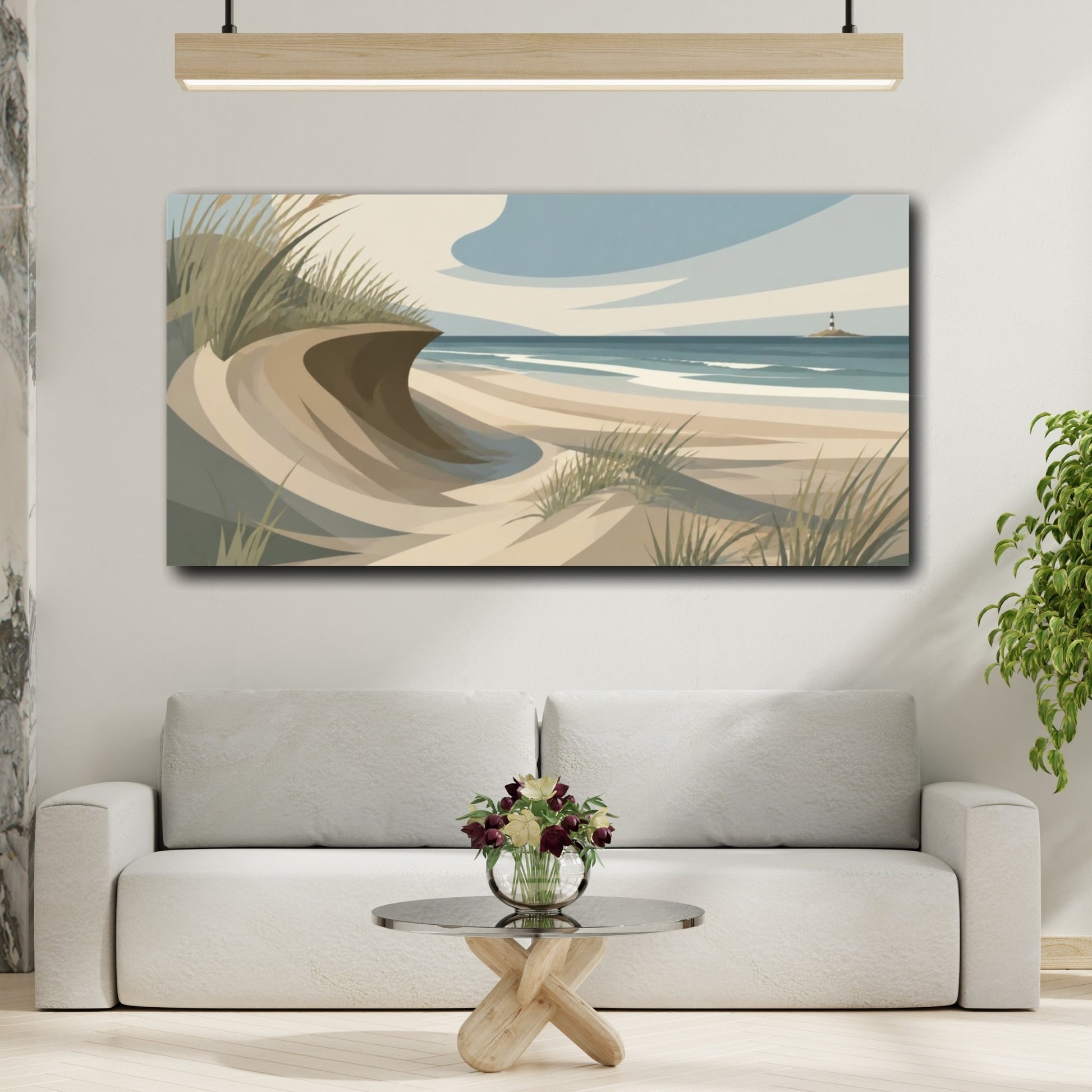Mockup 2. Coastal Sand Dune shown as canvas print
