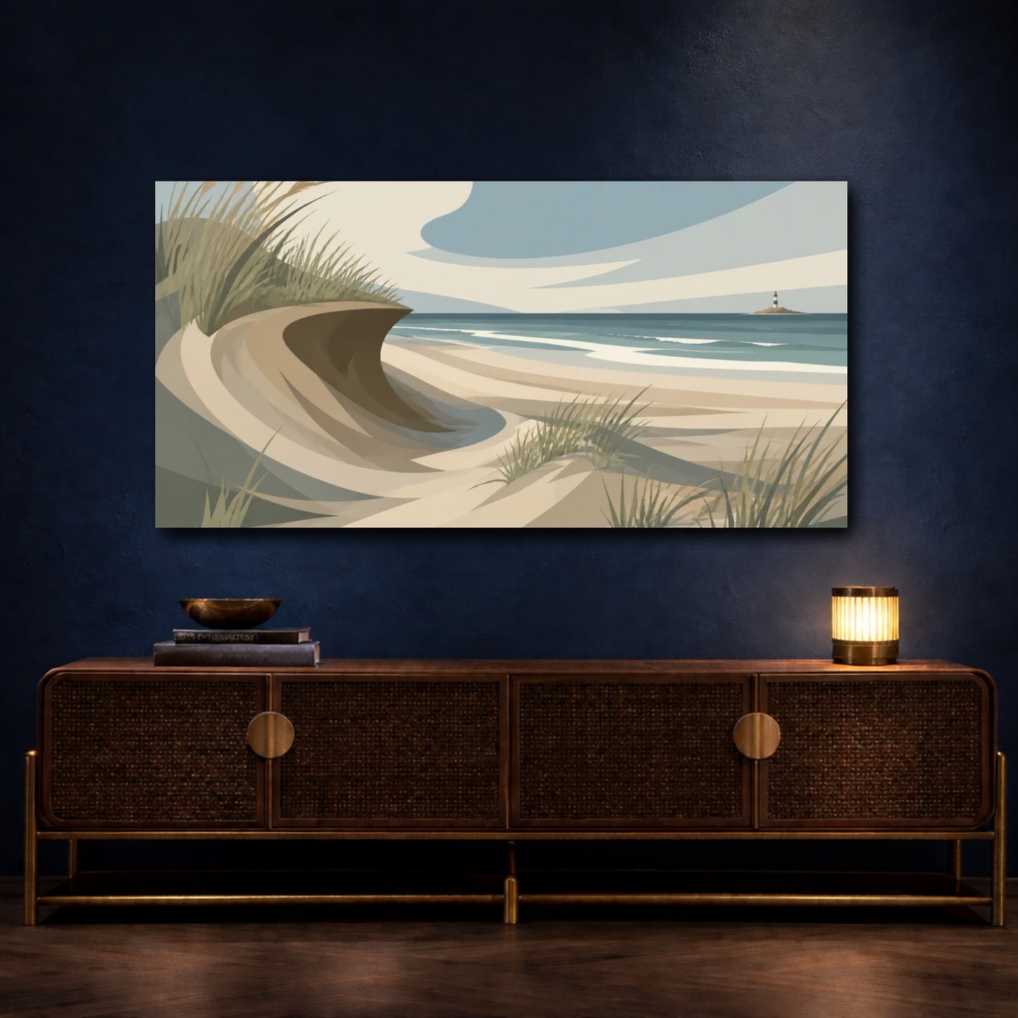 Mockup 4. Coastal Sand Dune shown as canvas print