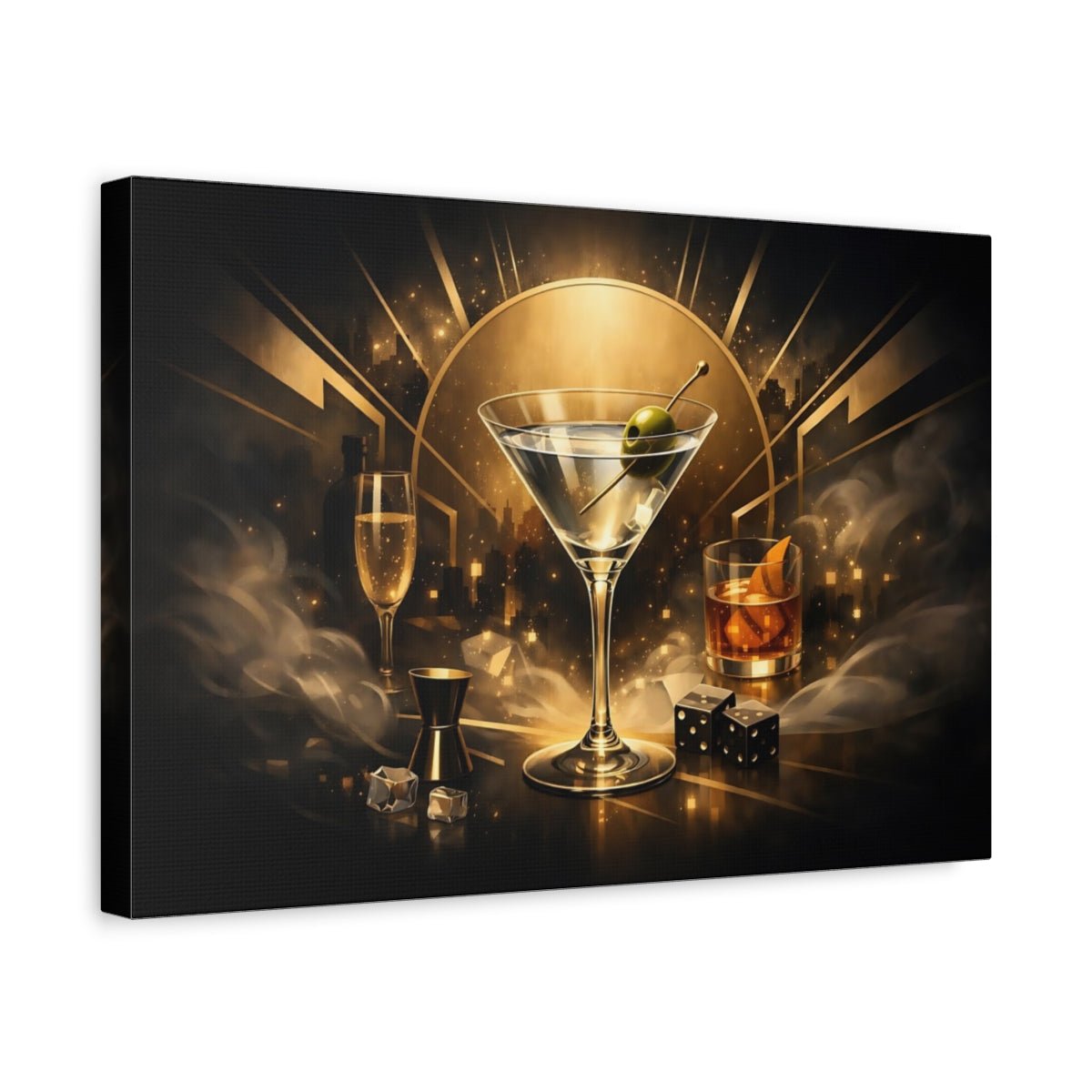 Cocktail Poster Vintage - Canvas Wall Art Print - YesArtYes
