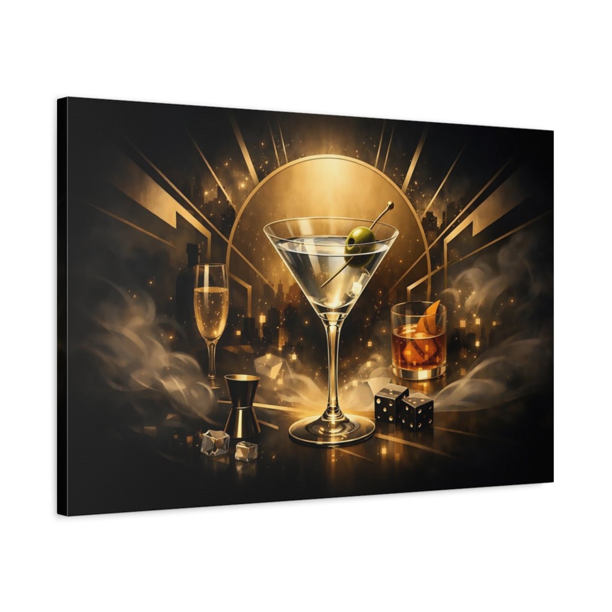 Cocktail Poster Vintage - Canvas Wall Art Print - YesArtYes