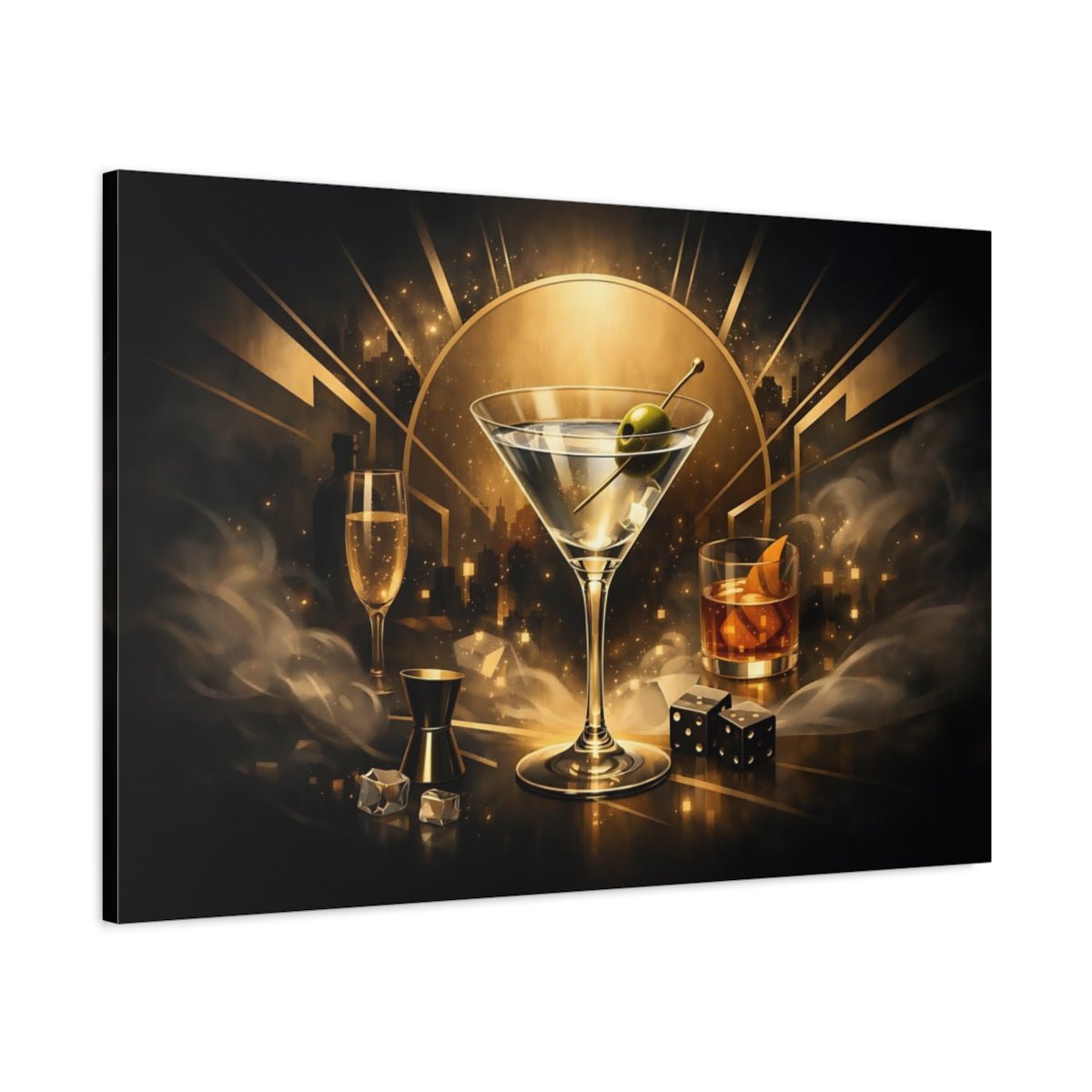 Cocktail Poster Vintage - Canvas Wall Art Print - YesArtYes