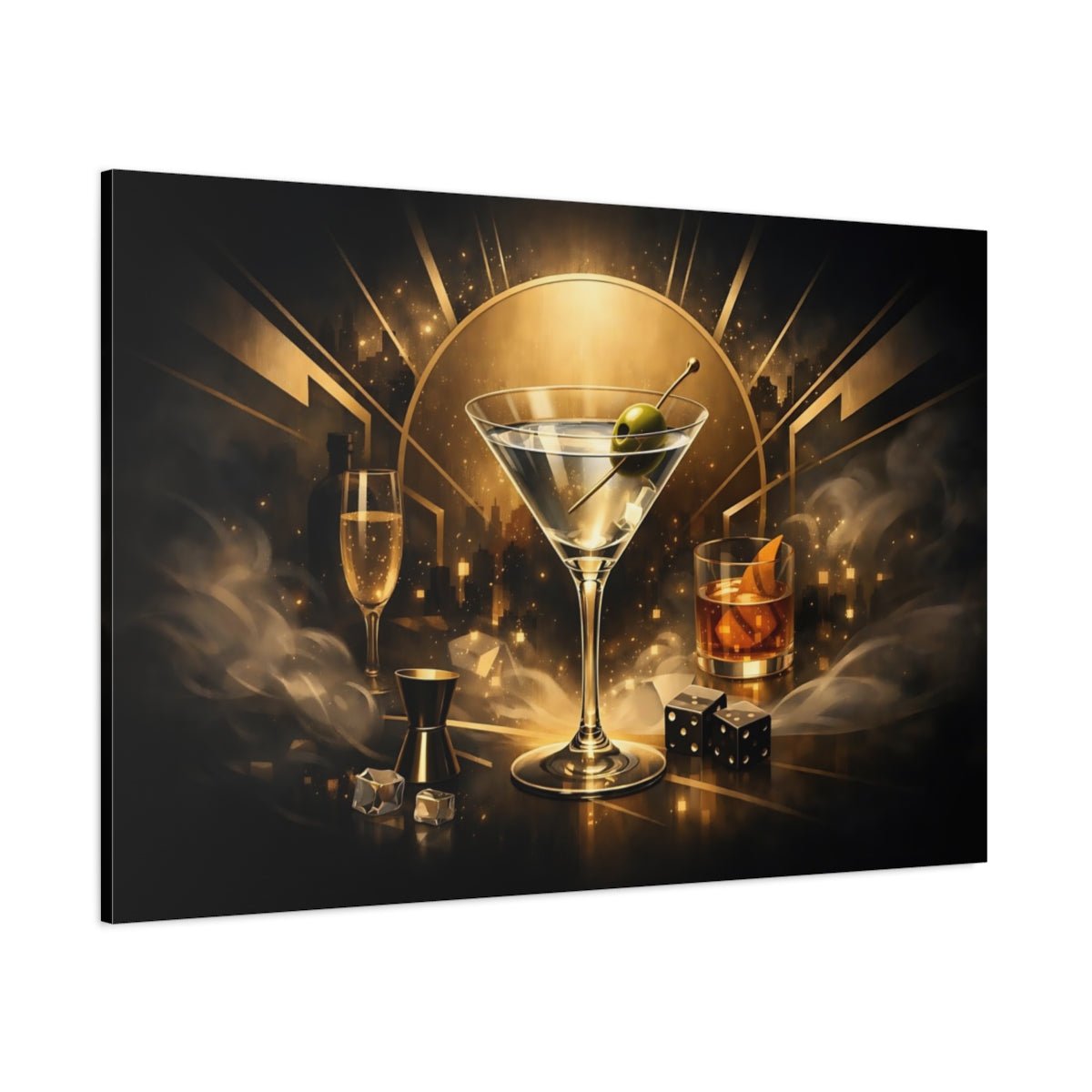 Cocktail Poster Vintage - Canvas Wall Art Print - YesArtYes