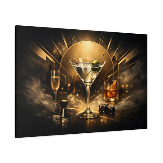 Cocktail Poster Vintage - Canvas Wall Art Print - YesArtYes