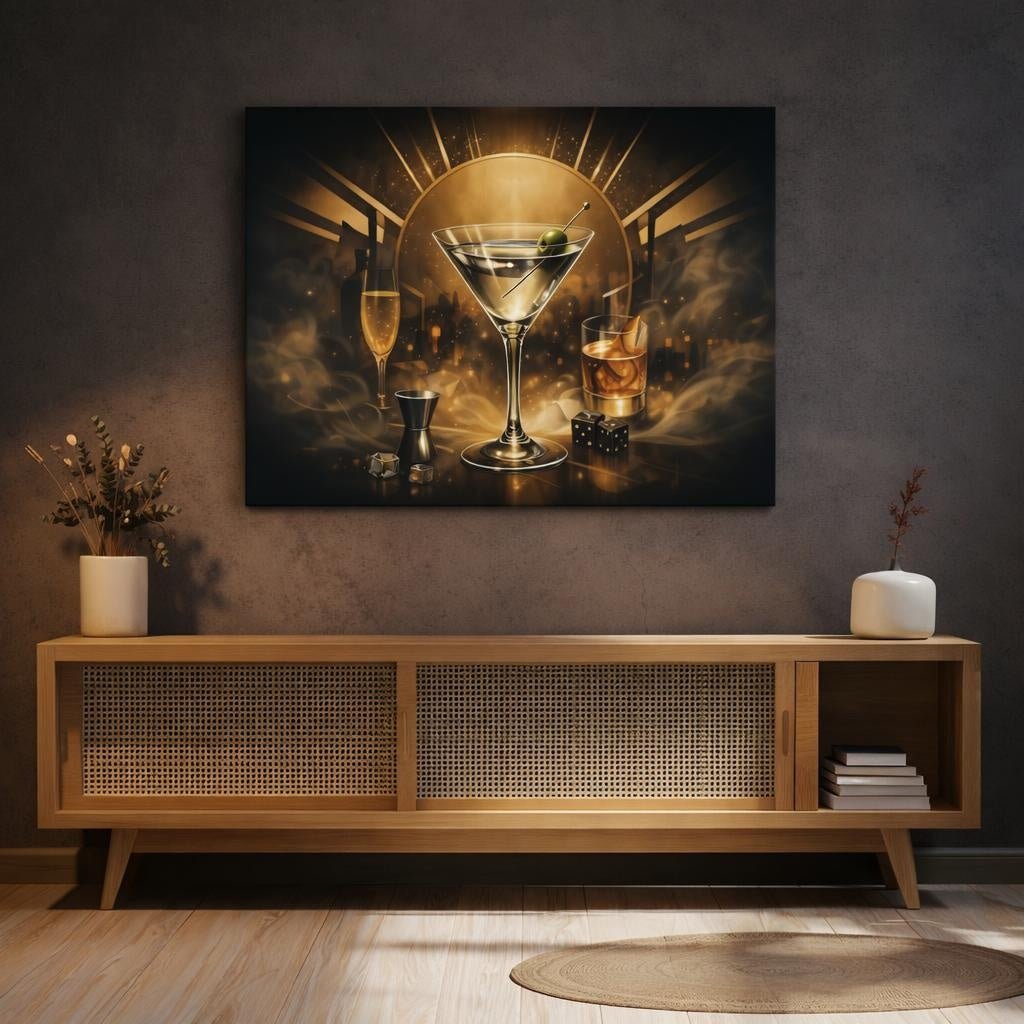 Cocktail Poster Vintage - Canvas Wall Art Print - YesArtYes