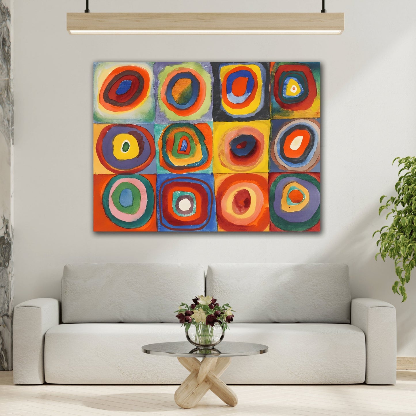 Color Study Squares with Concentric Circles - Wassily Kandinsky Canvas Print