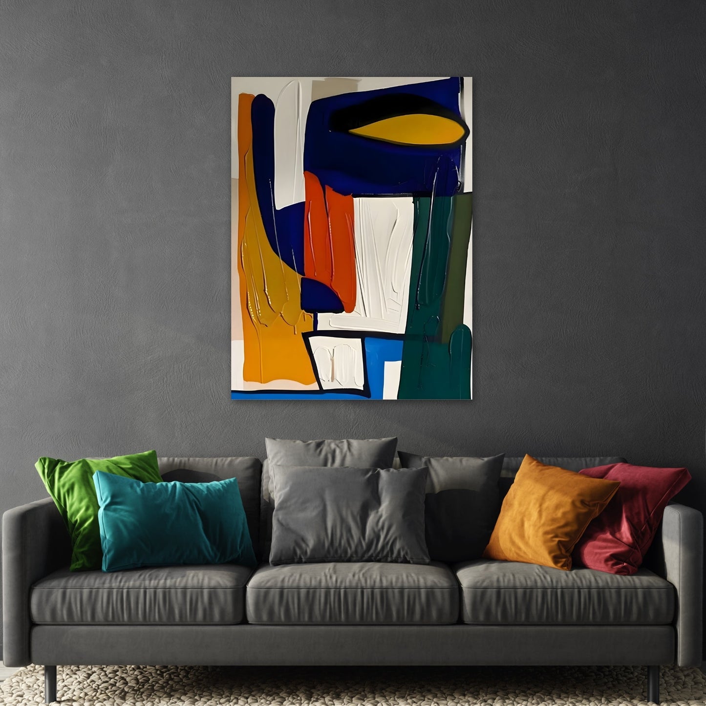 Colorful Abstract Canvas Print - Modern Minimalist Wall Art - YesArtYes