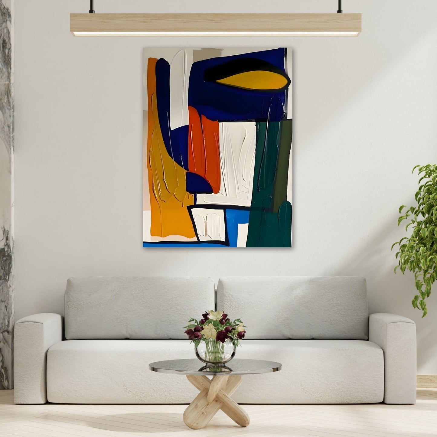 Colorful Abstract Canvas Print - Modern Minimalist Wall Art - YesArtYes