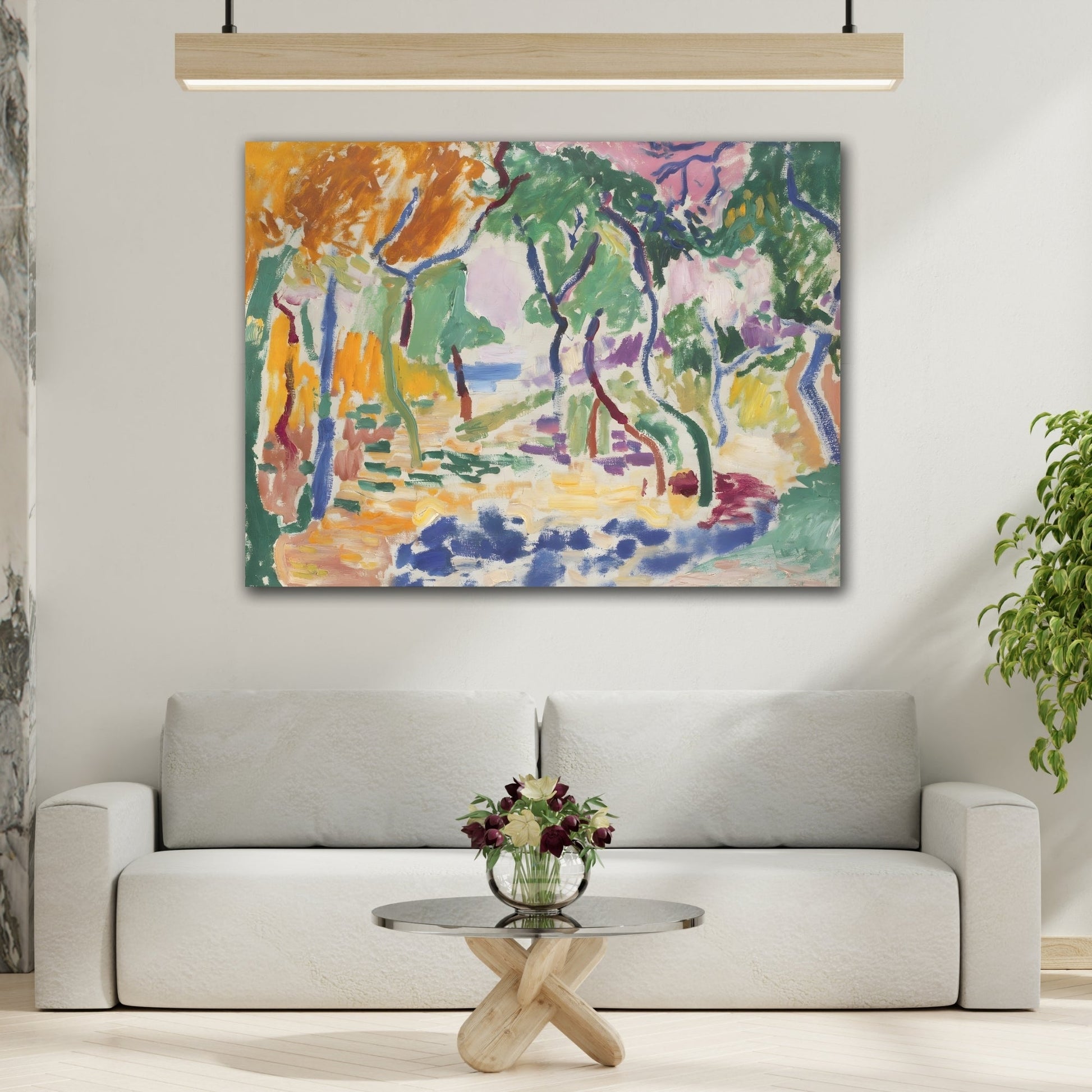 Colorful Abstract Floral Matisse Canvas Print Artwork Reproduction - YesArtYes