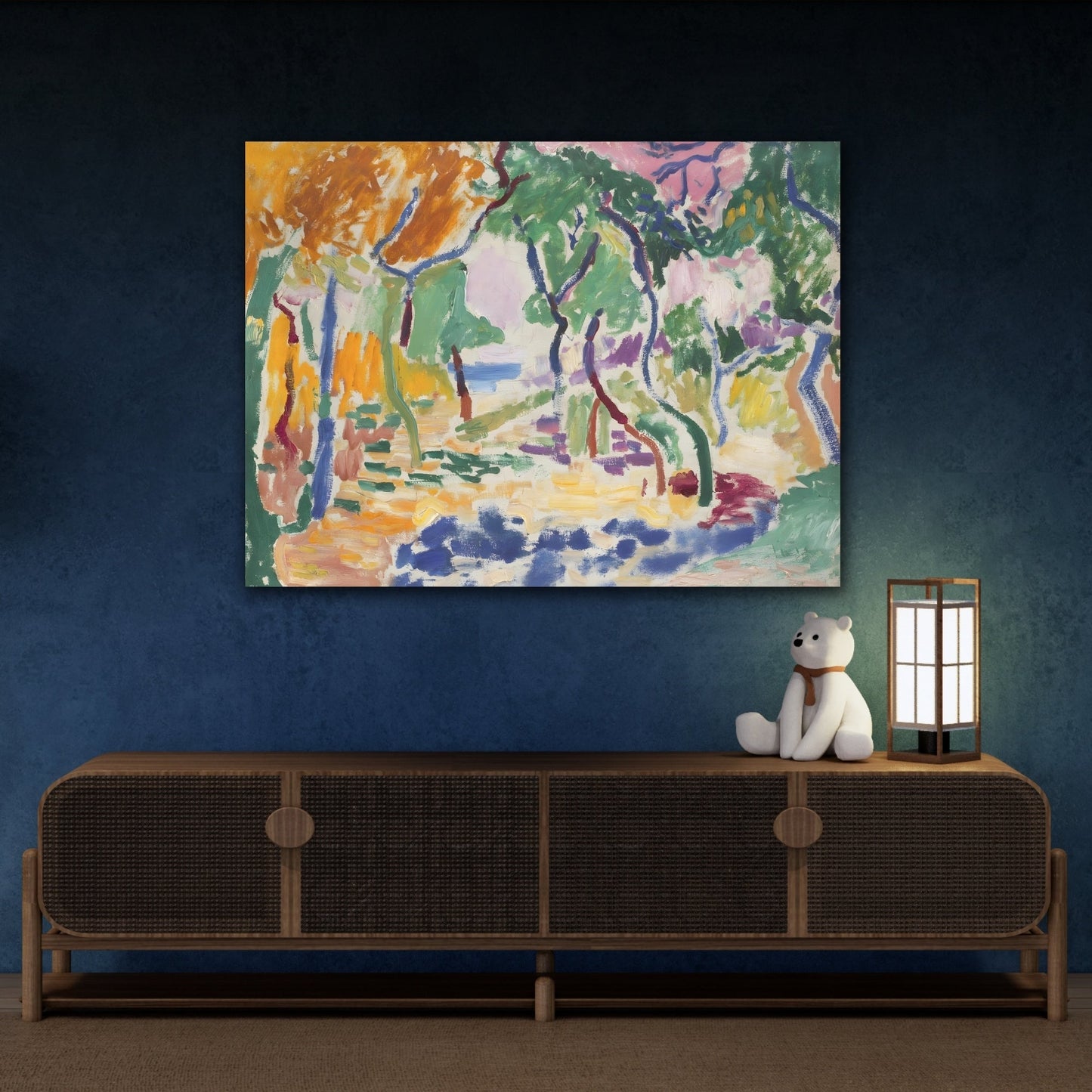 Colorful Abstract Floral Matisse Canvas Print Artwork Reproduction - YesArtYes
