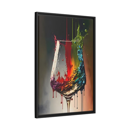Colorful Bar Art Canvas Print - Liquor Wine Framed Kitchen Wall Decor - YesArtYes