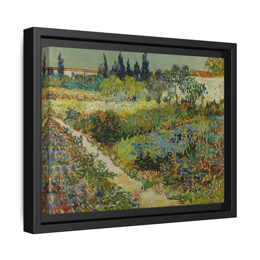 Colorful Garden in Arles Framed Canvas Van Gogh Wall Art Print - YesArtYes