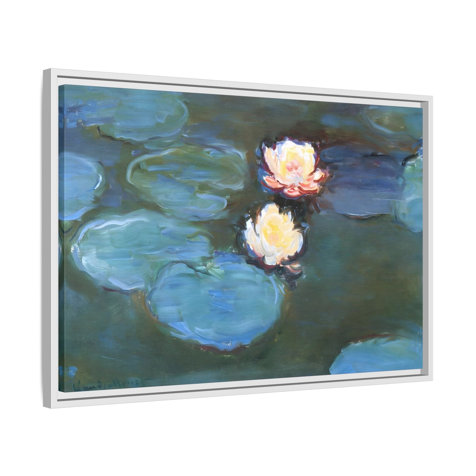 Colorful Water Lilies Monet Canvas Print - Flowers Wall Art