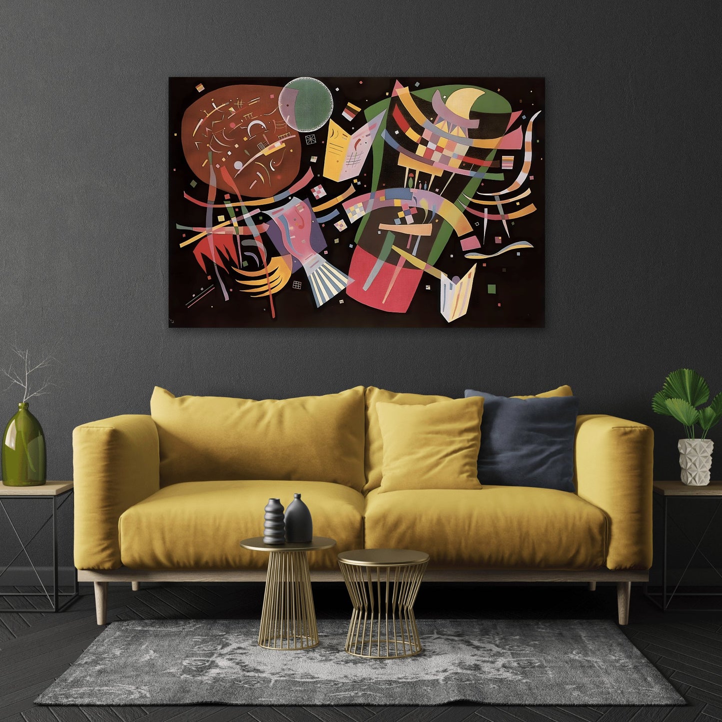 Composition X Canvas Prints - Abstract Colorful Kandinsky Wall Art Print