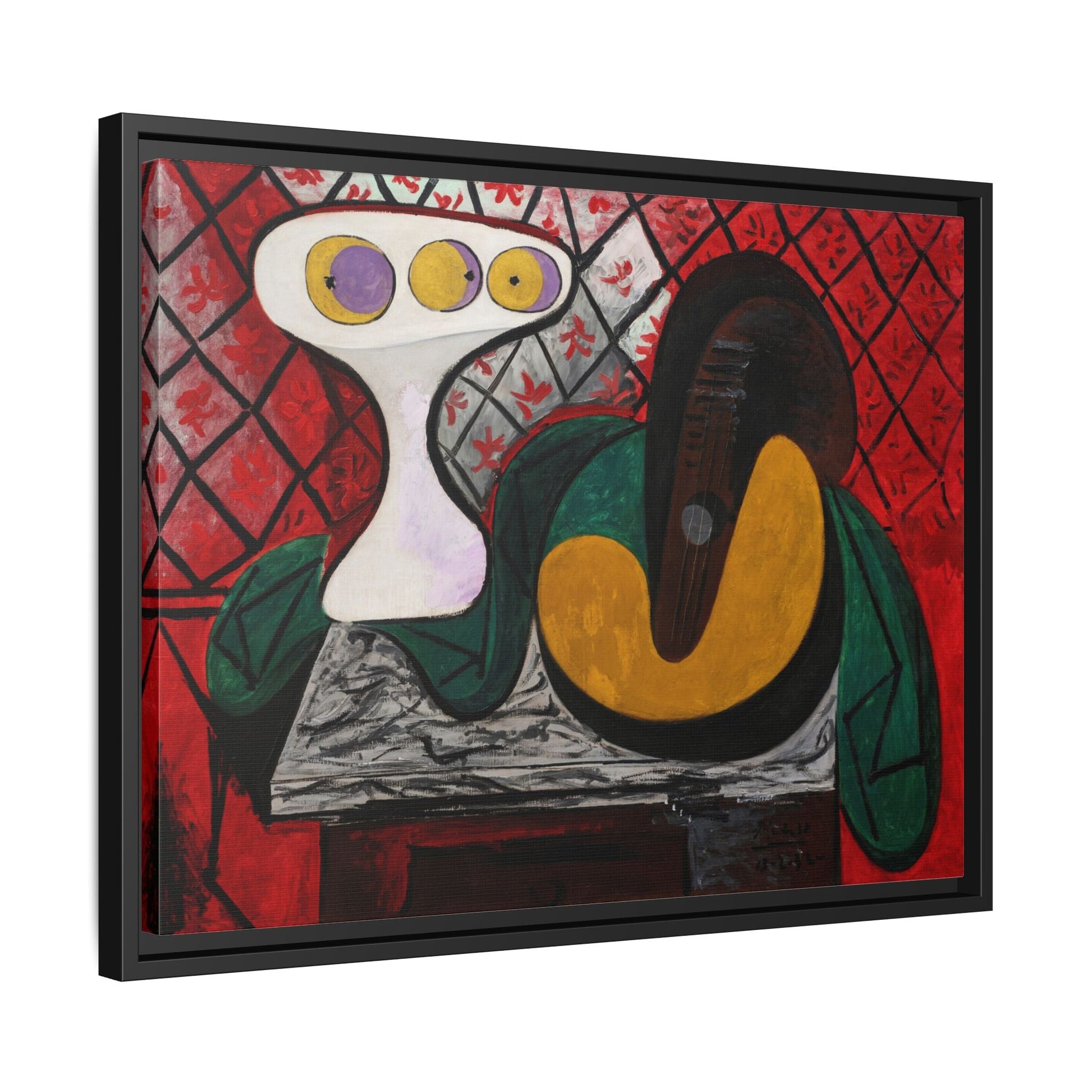 Compotier and Guitar Canvas Picasso Wall Art Print Reproduction - YesArtYes
