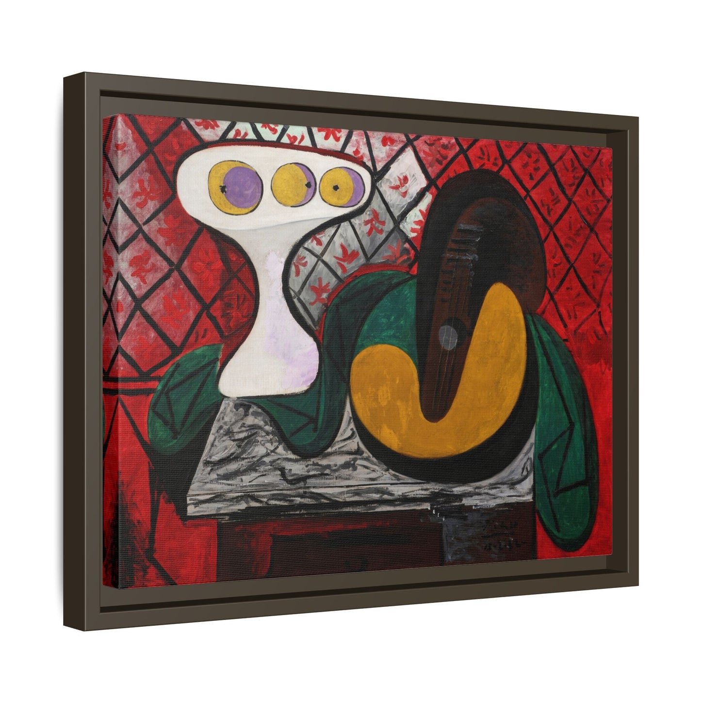 Compotier and Guitar Canvas Picasso Wall Art Print Reproduction - YesArtYes