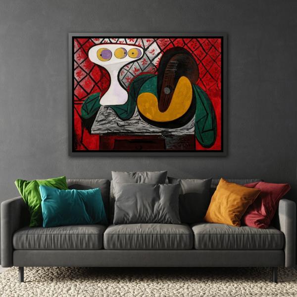 Compotier and Guitar Canvas Picasso Wall Art Print Reproduction - YesArtYes