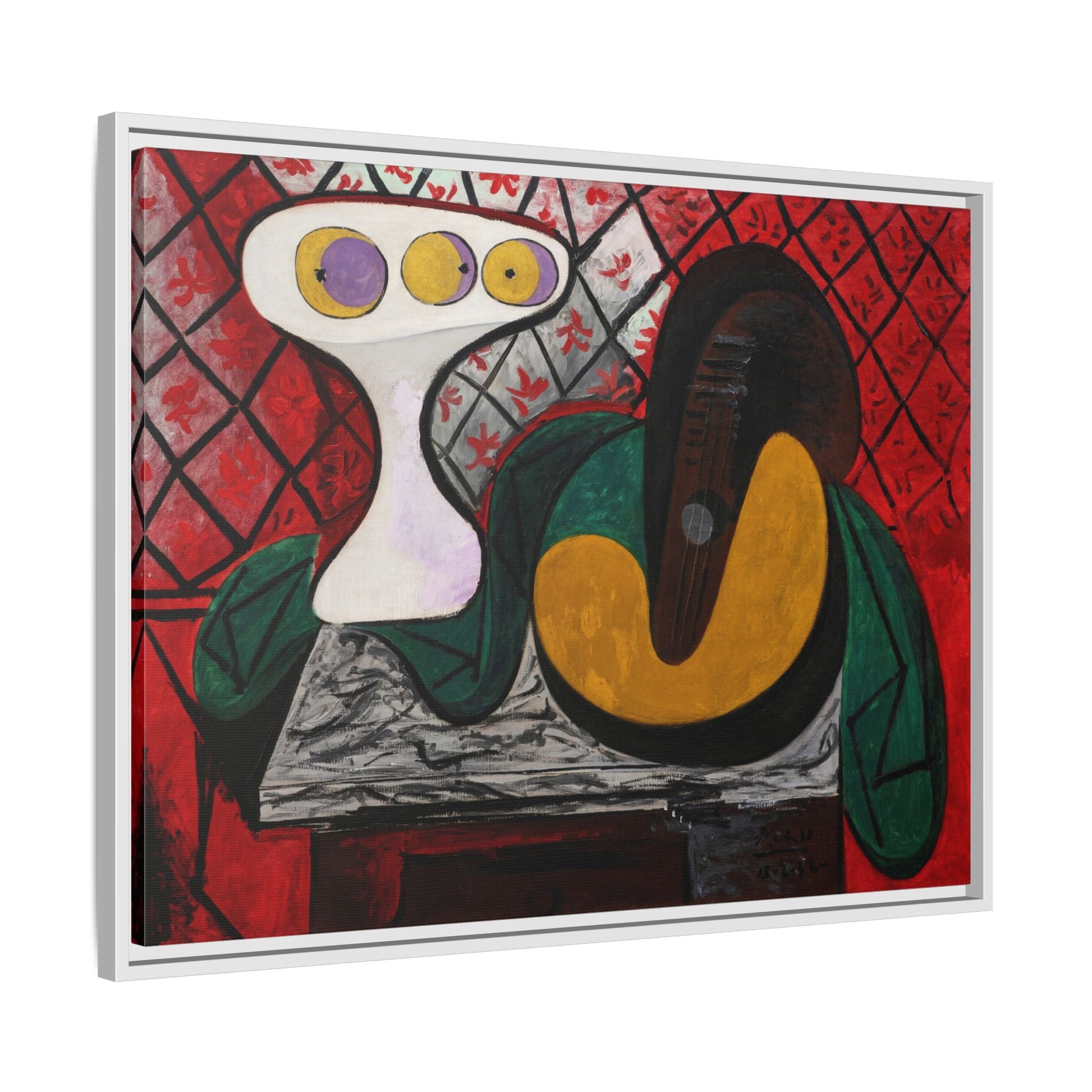 Compotier and Guitar Canvas Picasso Wall Art Print Reproduction - YesArtYes