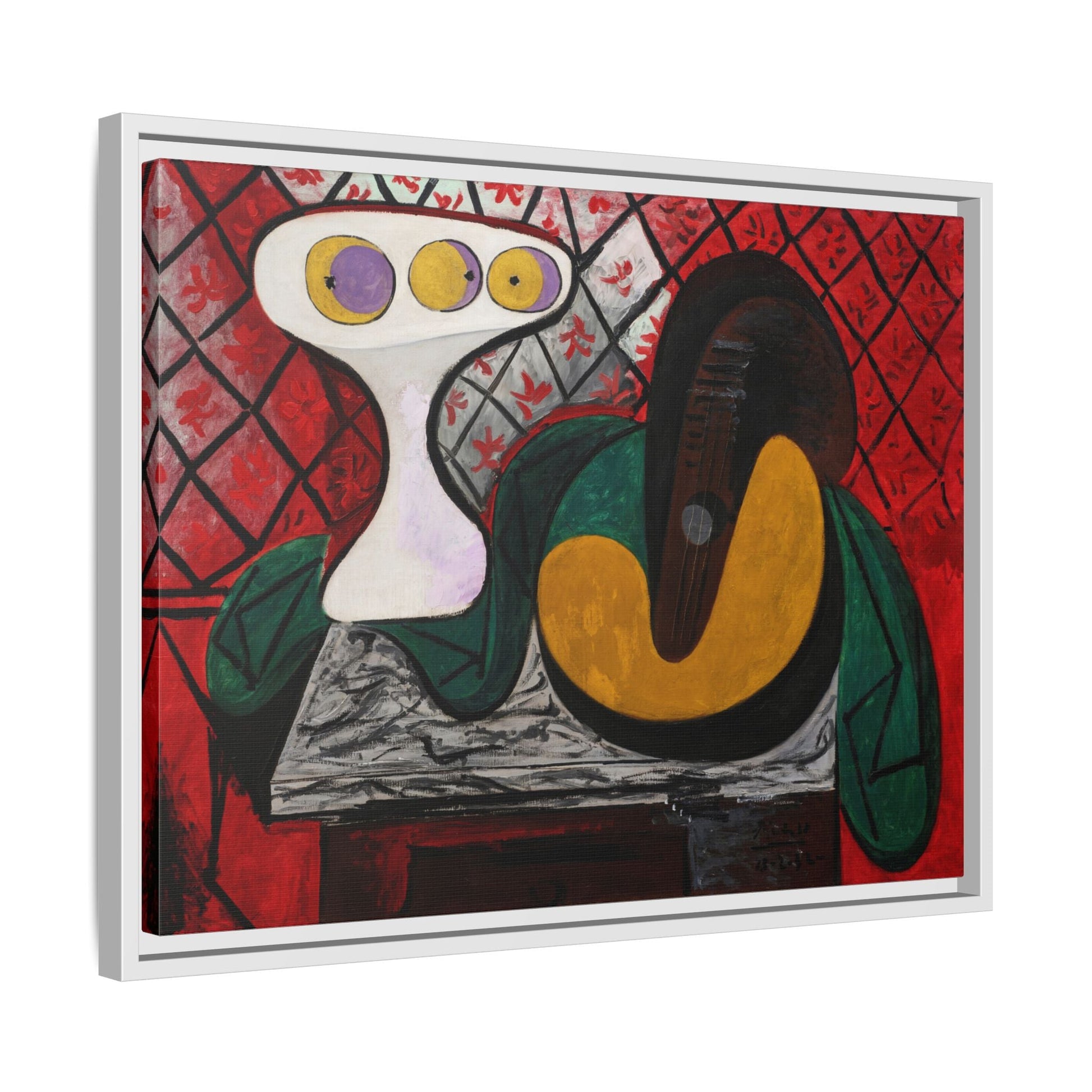 Compotier and Guitar Canvas Picasso Wall Art Print Reproduction - YesArtYes