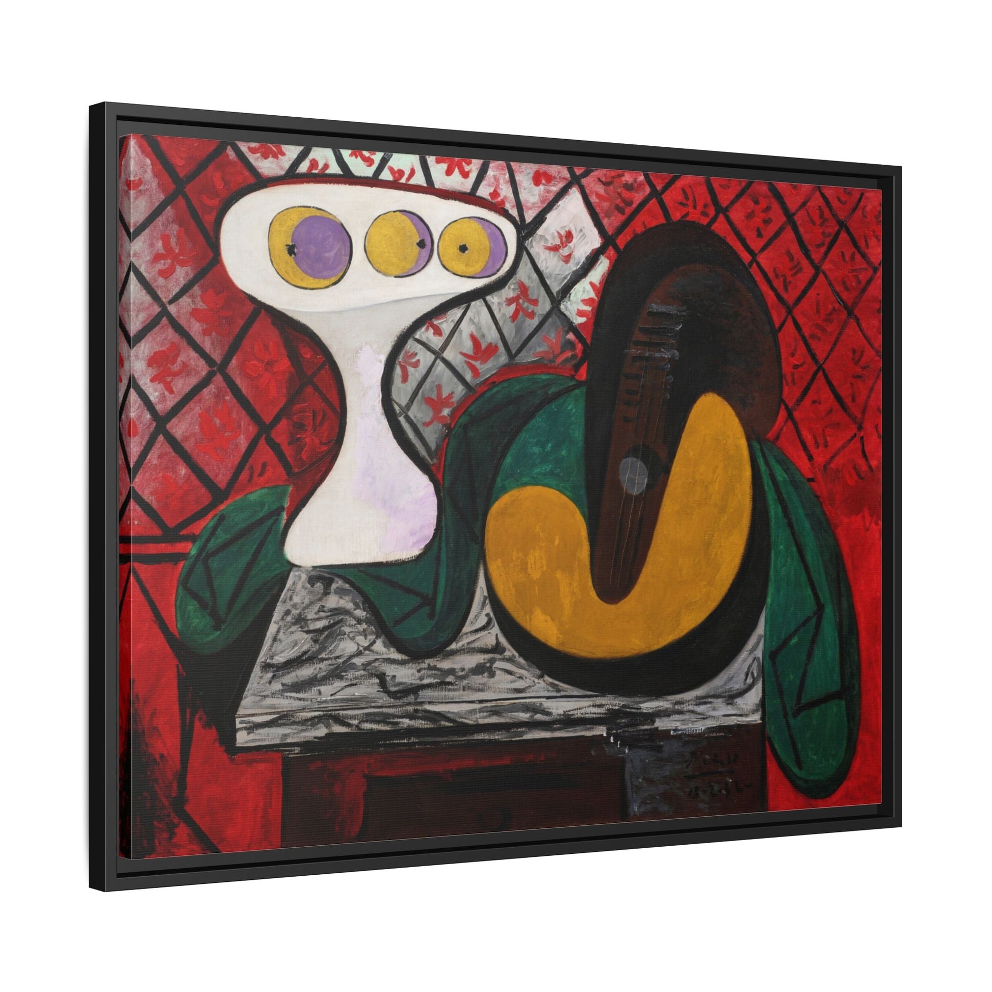 Compotier and Guitar Canvas Picasso Wall Art Print Reproduction - YesArtYes