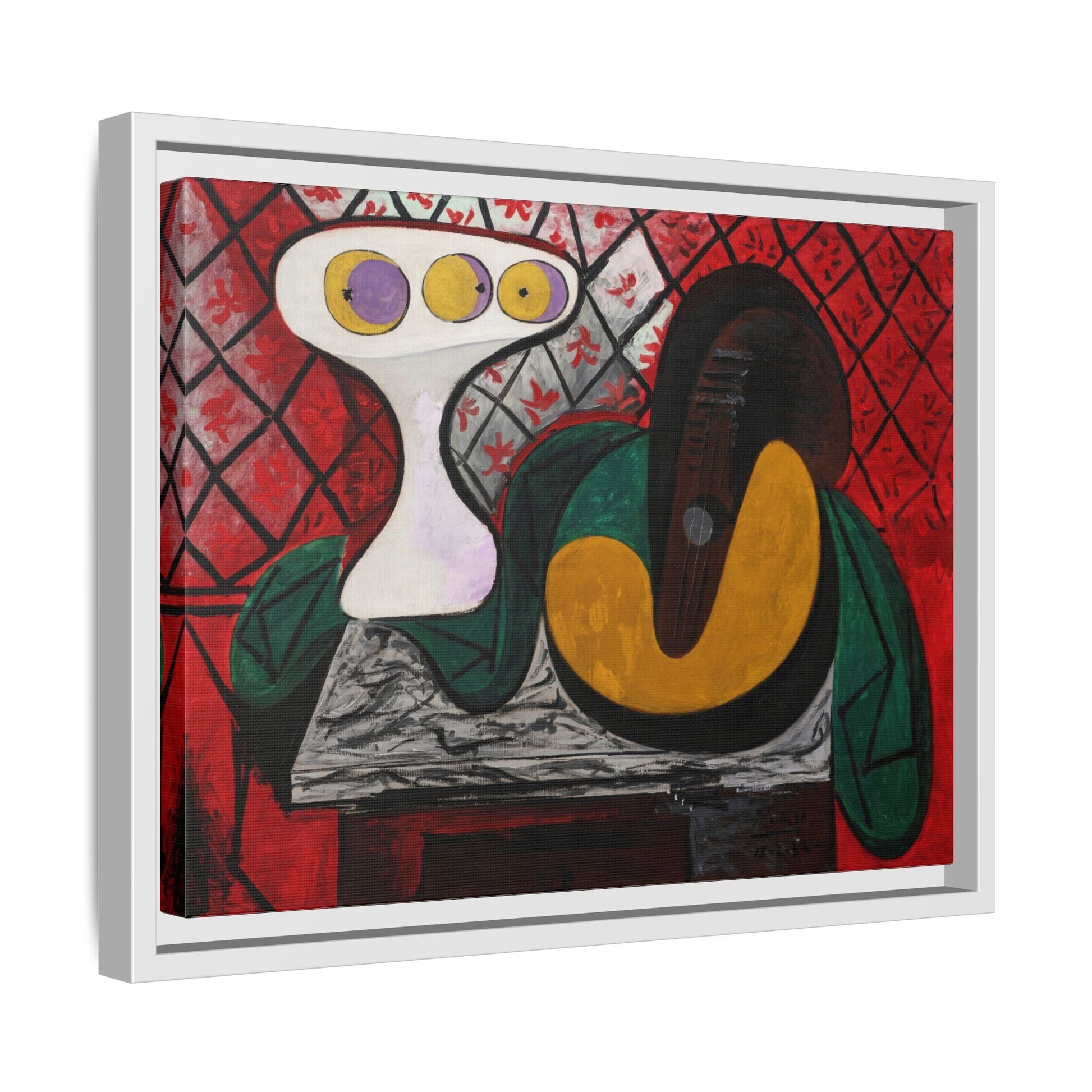 Compotier and Guitar Canvas Picasso Wall Art Print Reproduction - YesArtYes