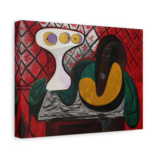Compotier et Guitare Picasso Canvas Wall Art Print - YesArtYes