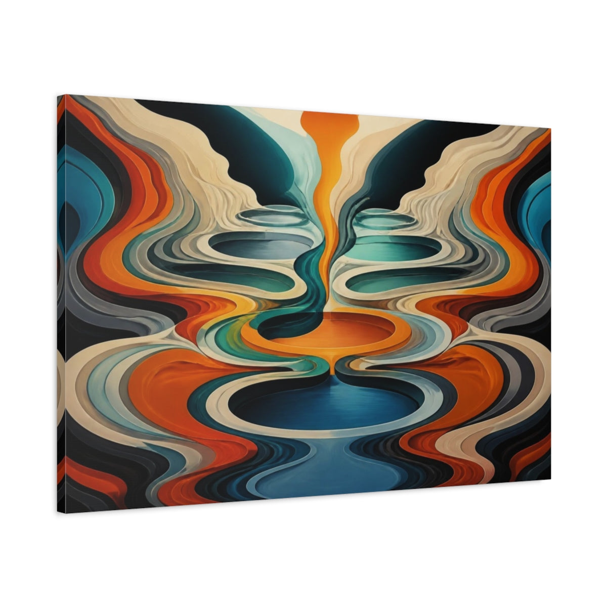 Main Mockup. Concentric Illusion Pools shown as canvas print