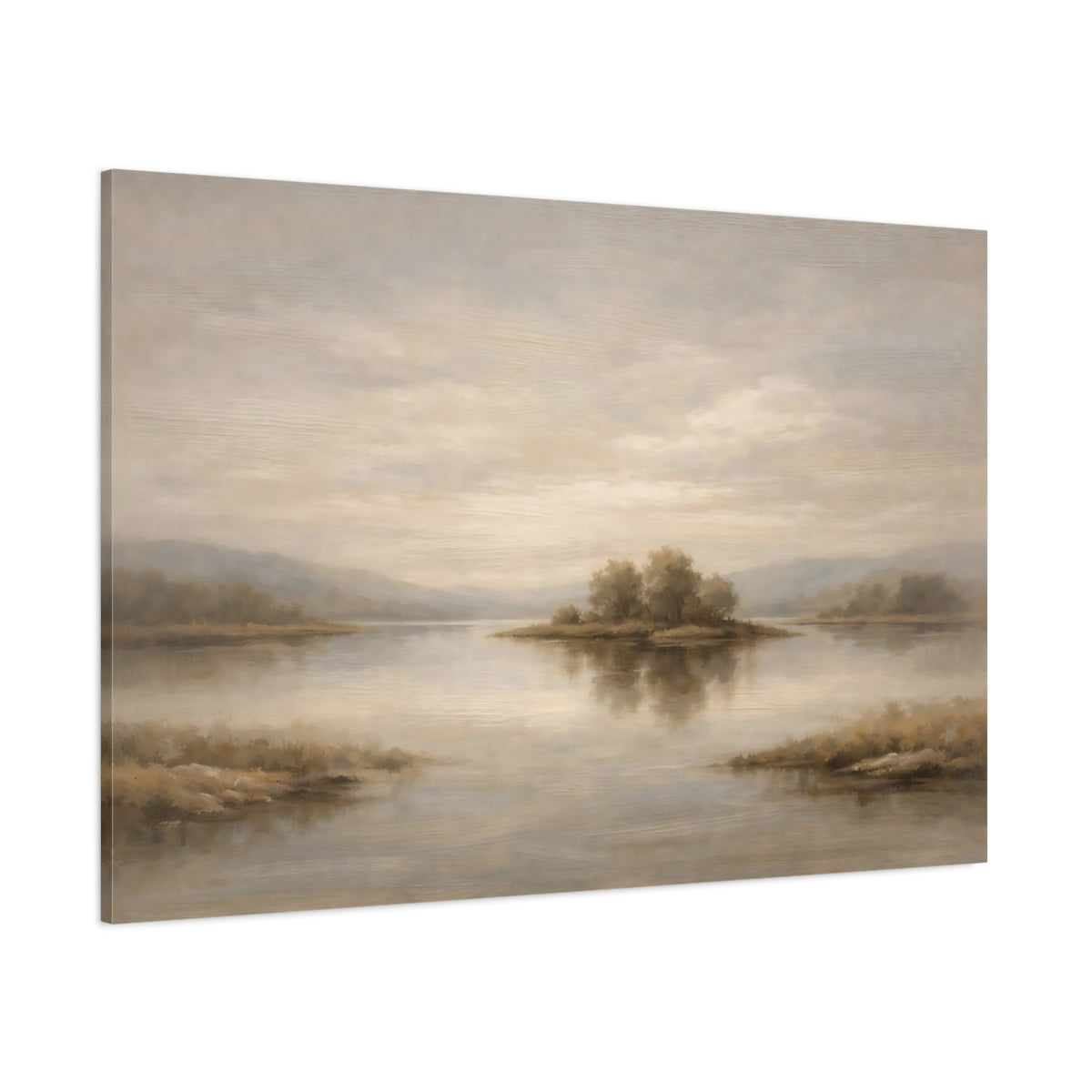 Main Mockup. Concrete Texture Thin Sculpted Line Surface shown as stretched canvas wall art