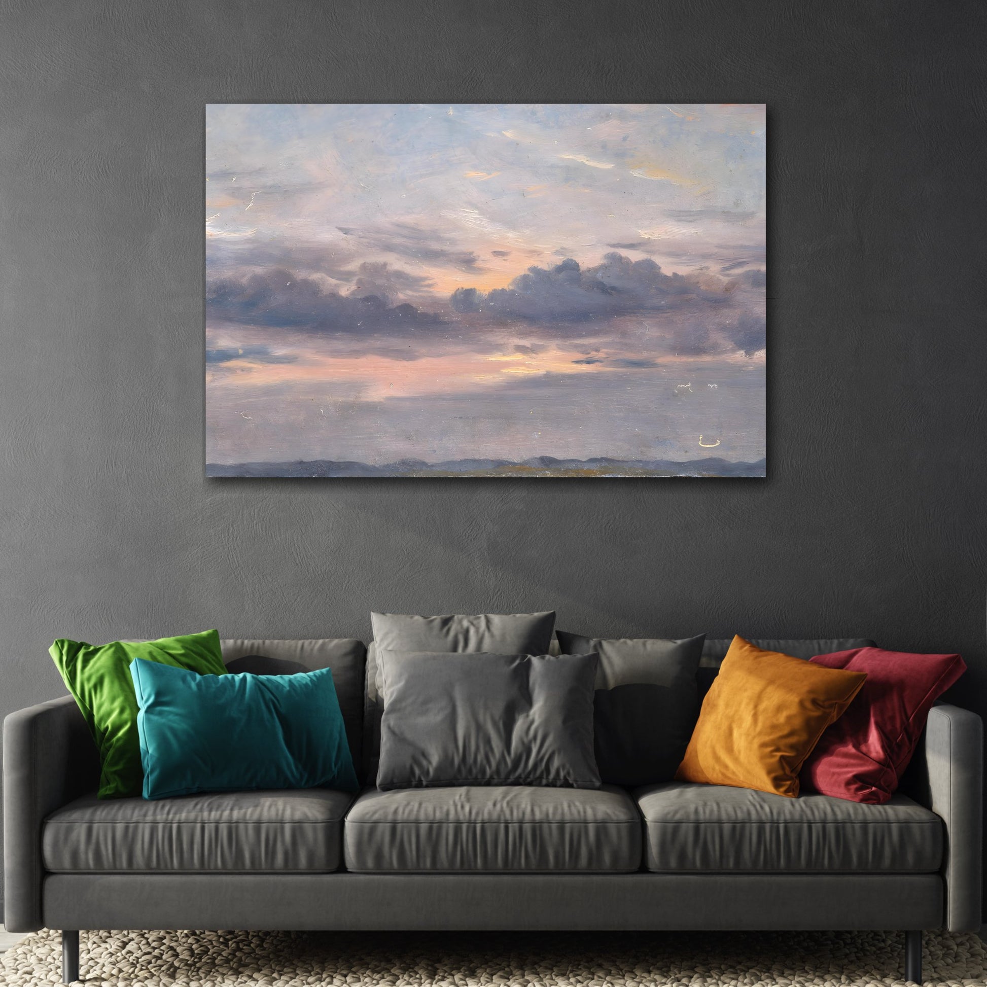 Constable Cloud Sky Romantic Sunset Canvas Print - Landscape Wall Art Prints