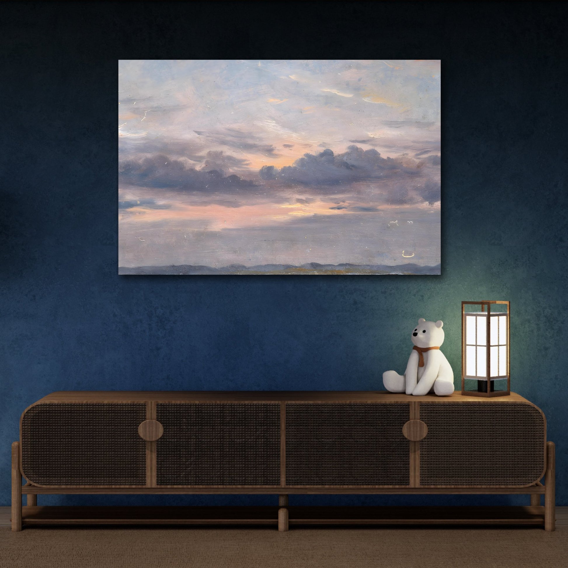 Constable Cloud Sky Romantic Sunset Canvas Print - Landscape Wall Art Prints