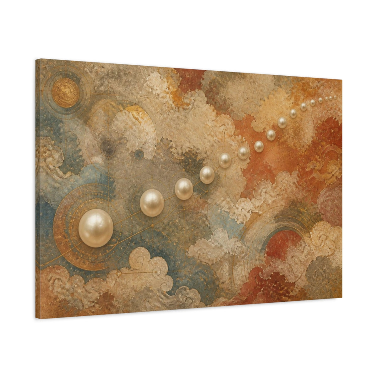 Main Mockup. Constellation Of Pearls shown as canvas print