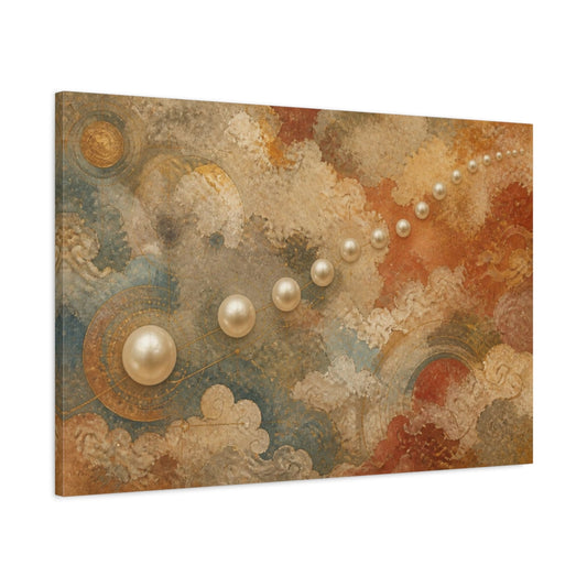 Main Mockup. Constellation Of Pearls shown as canvas print