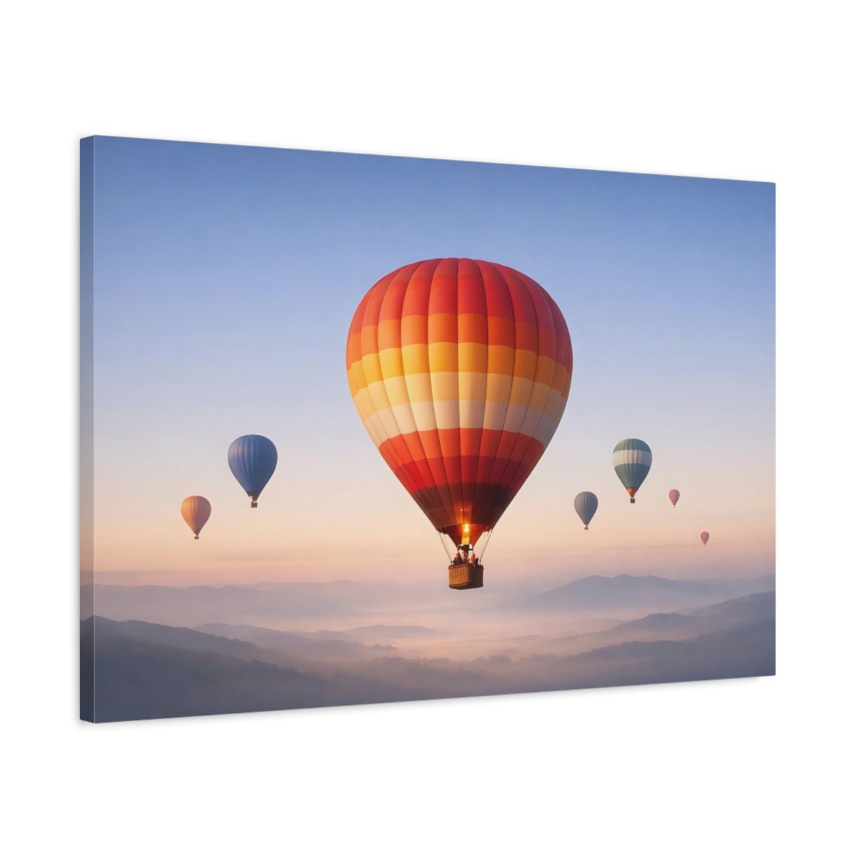 Contemporary Hot Air Balloon Nature - Canvas Wall Art Print - YesArtYes