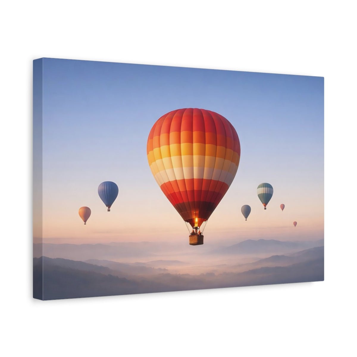 Contemporary Hot Air Balloon Nature - Canvas Wall Art Print - YesArtYes
