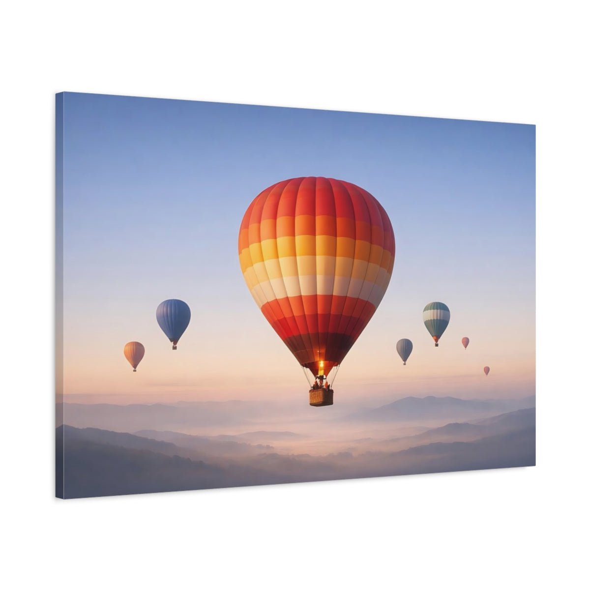 Contemporary Hot Air Balloon Nature - Canvas Wall Art Print - YesArtYes