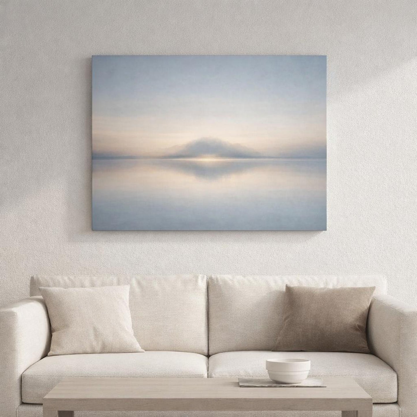 Contemporary Linear Abstract shown as canvas wall art in a luxury executive office
