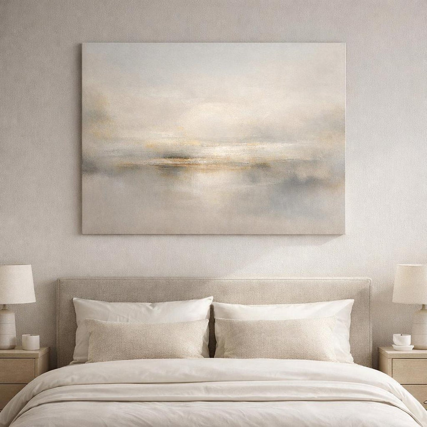 Contemporary Luxury Abstract shown as canvas wall art in a luxury executive office