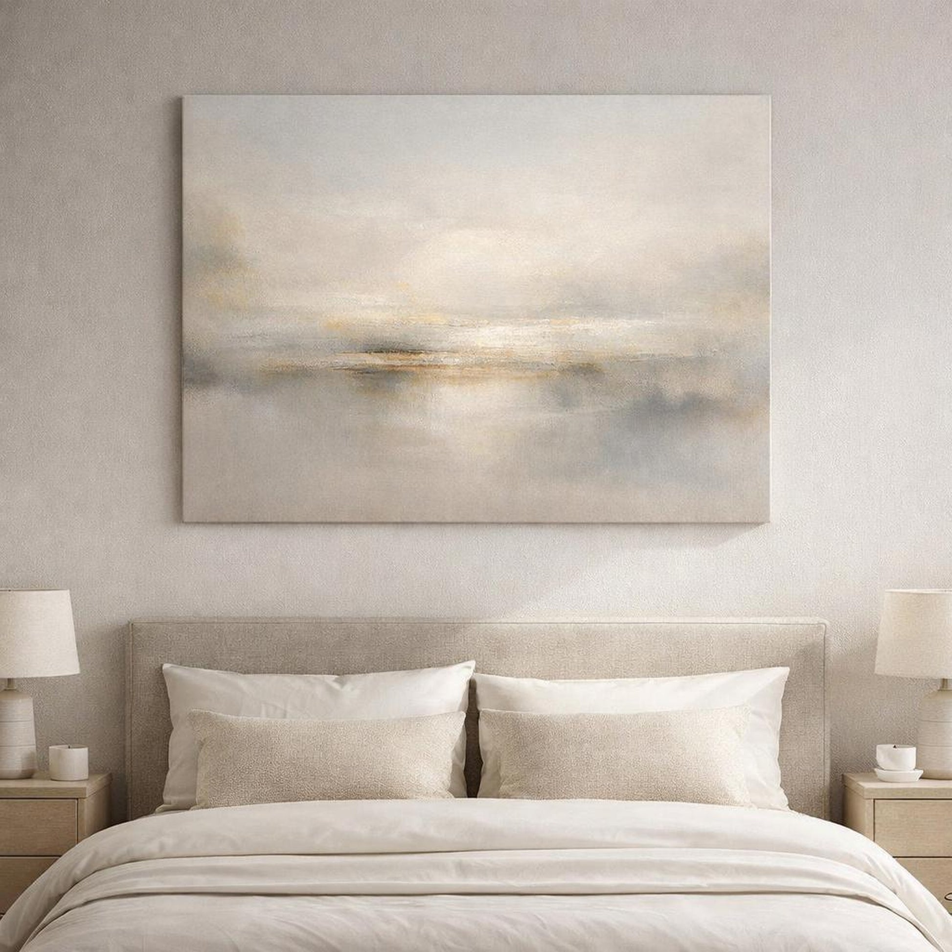 Contemporary Luxury Abstract shown as canvas wall art in a luxury executive office