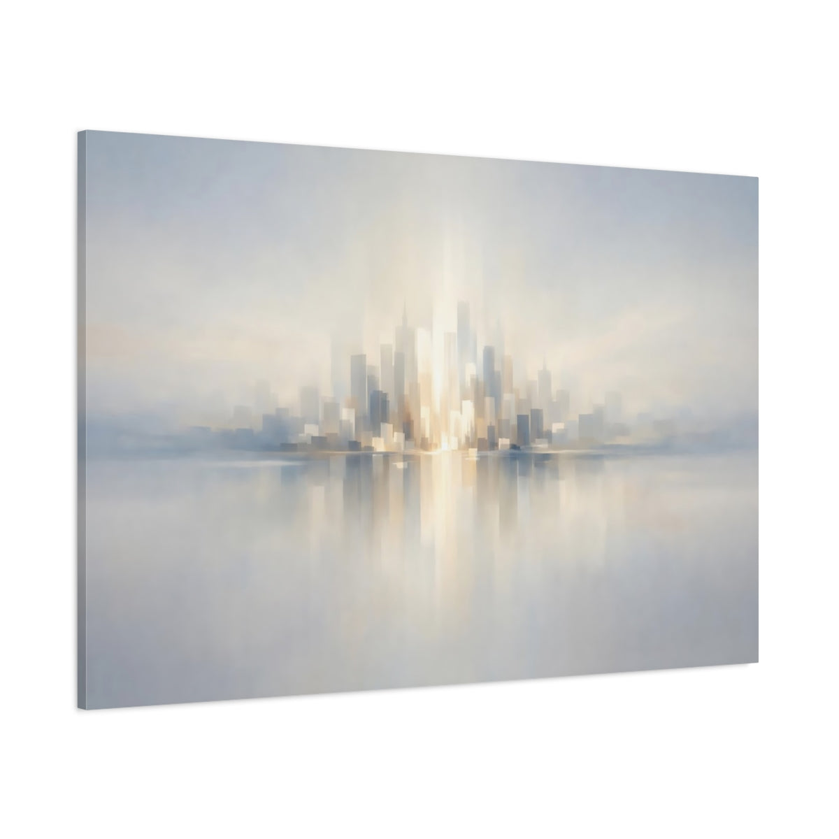 Contemporary Neutral Skyline Abstract shown as stretched canvas wall art